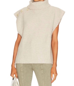 winona cashmere pullover in sand