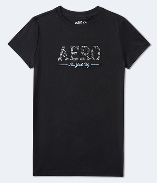 new york city sequin graphic tee