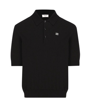 Triomphe Logo Embroidered Polo Shirt