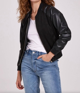 colby bomber jacket in black