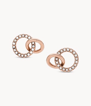 women's rose gold stainless steel stud earring