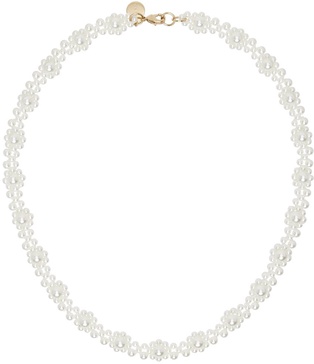 White Classic Daisy Chain Necklace