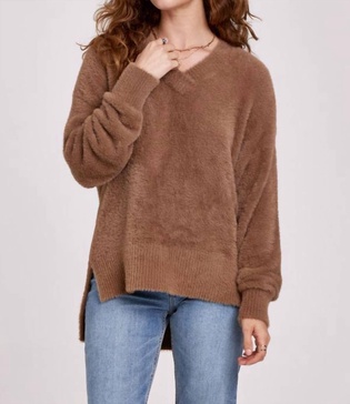 marni cozy sweater in walnut