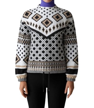 najla sweater in beige/black