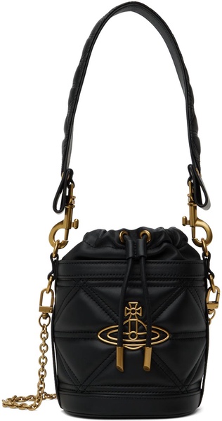 Black Kitty Small Bucket Bag