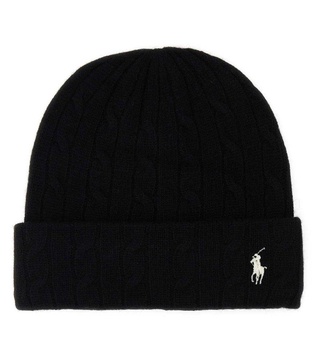 Polo Ralph Lauren Pony Embroidered Cable-Knit Beanie