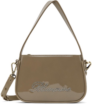 Taupe Small Rhinestone Bag