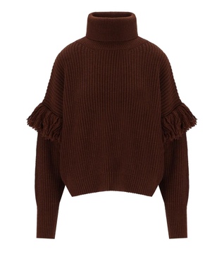 Essentiel Antwerp  Ejoy Brown Turtleneck Jumper