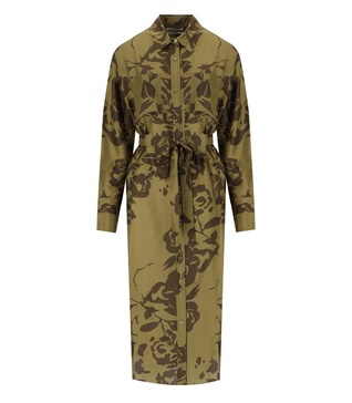 Essentiel Antwerp  Foxglove Green Shirt Dress