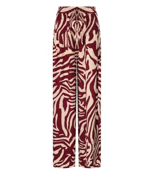 Essentiel Antwerp  Fibonacci Burgundy Wide Leg Trousers