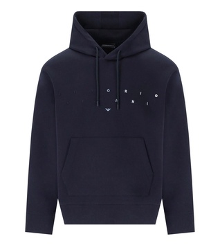 emporio armani puffy navy blue hoodie