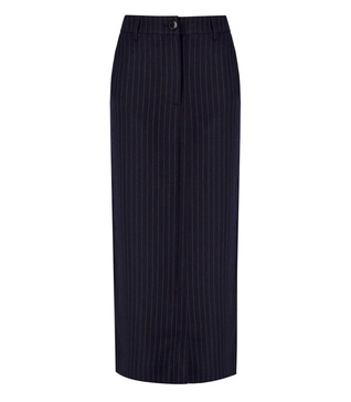 Essentiel Antwerp  Glossary Navy Blue Midi Skirt