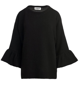 essentiel antwerp cienfuegos black crewneck jumper