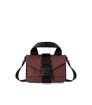 ganni tech mini chocolate crossbody bag