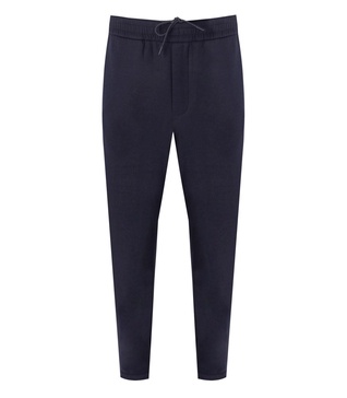 emporio armani travel essential navy blue trousers