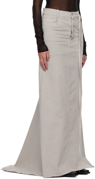 Beige Goele Denim Maxi Skirt