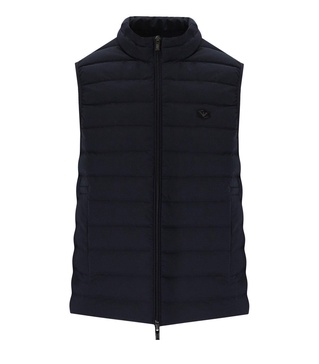 Emporio Armani Essential Navy Blue Quilted Vest