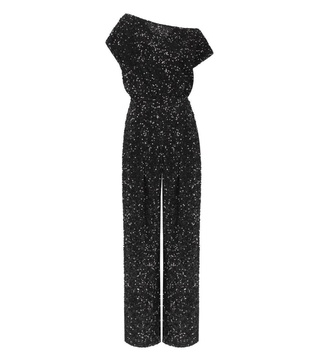 Elisabetta Franchi Black Jumpsuit With Sequins