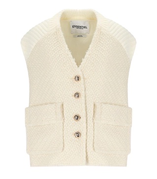 Essentiel Antwerp  Geologic Cream Vest