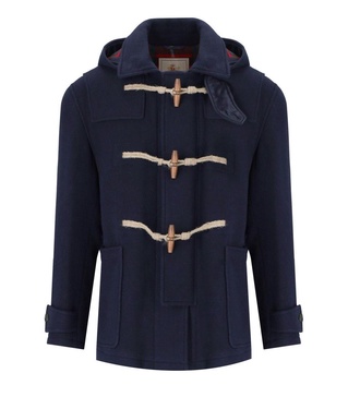 Baracuta Double Wool Short Duffle Navy Blue Montgomery Jacket