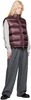 Burgundy Quilted Down Vest