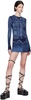 Navy Trompe L'oeil Minidress