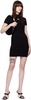 Black Mock Neck Minidress