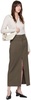 Brown Tailored Maxi Skirt