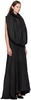 Black Open Back Bow Balloon Maxi Dress