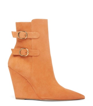 Stuart Weitzman Wedge-Heeled Pointed Toe Boots