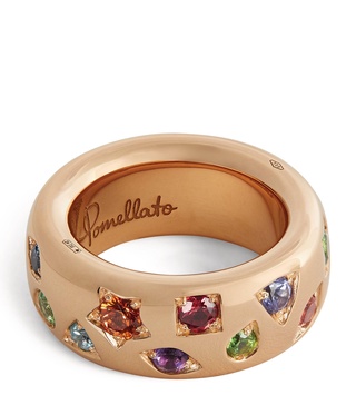 Rose Gold, Sapphire and Mixed Stone Iconica Ring