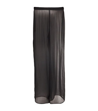 Silk Sheer Wide-Leg Trousers