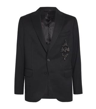 Crystal-Embellished Suit Jacket