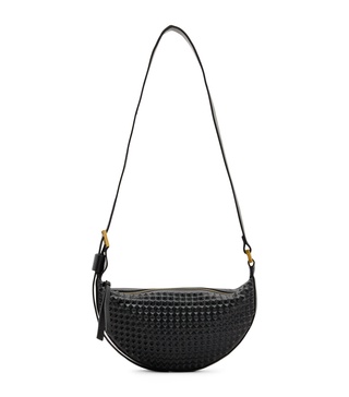 Studded Half Moon Cross-Body Bag