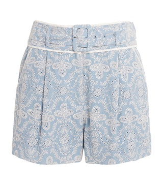 Embroidered Belted Hobbes Shorts