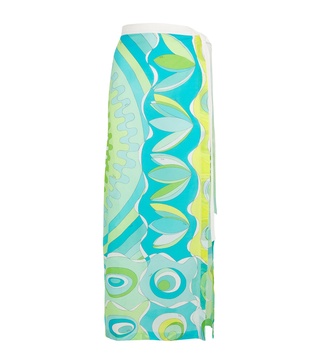 Cotton Bersaglio Print Beach Skirt