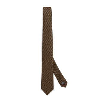 Silk Geometric Jacquard Tie