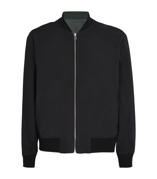 Cotton-Blend Reversible Bomber Jacket