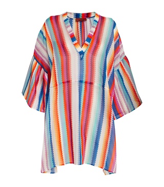 Cotton-Silk Chevron Cover-Up