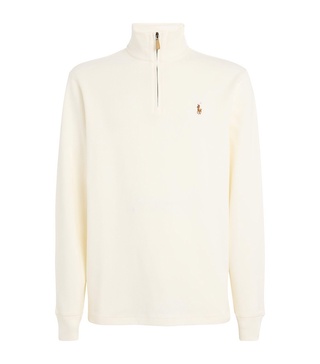 Cotton Quarter-Zip Sweater