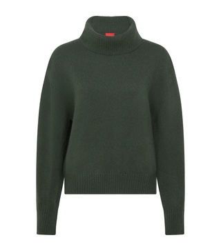 Cashmere Oversized Moss Rollneck Sweater