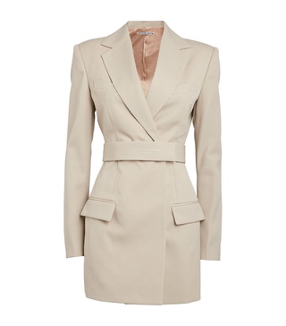 Wool Belted Blazer Dress 