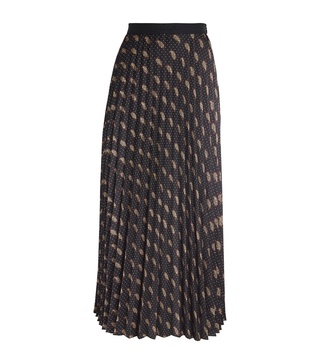 Paisley Print Pleated Skirt