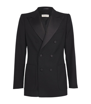 Wool-Blend Tuxedo Jacket