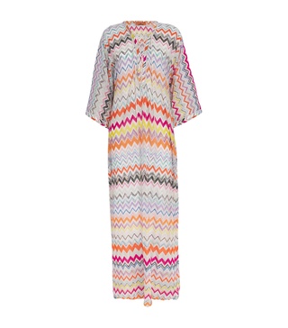 Zigzag Lace-Up Kaftan