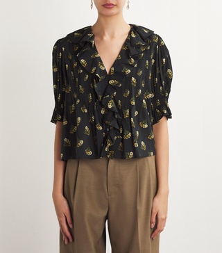 Buttercup Bouquet Ruffled Henry Blouse