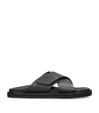 Leather Promenade Cross Sandals