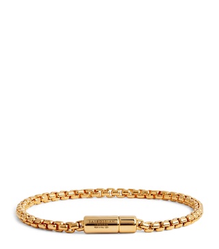 Gold-Plated Silver Box Chain Bracelet