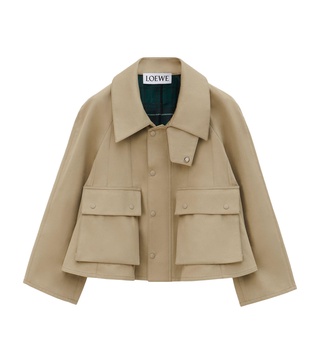 Cotton Gabardine Trapeze Jacket