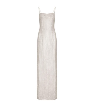 KIM DOLCE&GABBANA Crystal Mesh Slip Dress